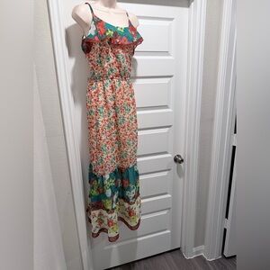 New York & Company Dress with Floral Red and Green